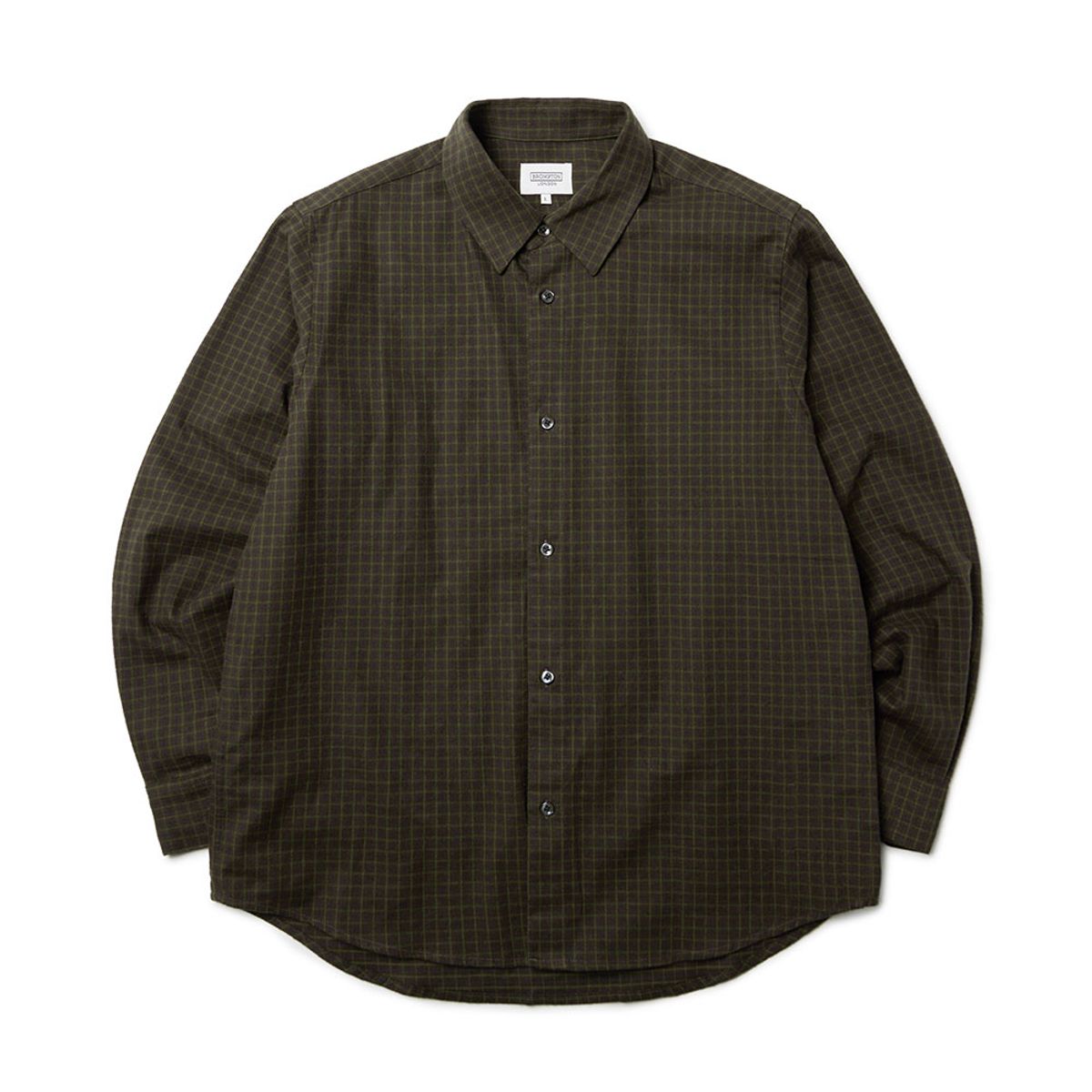 브롬톤 런던(BROMPTON LONDON) COTTON CHEQUERED SHIRT - BROWN (P233MSH221)