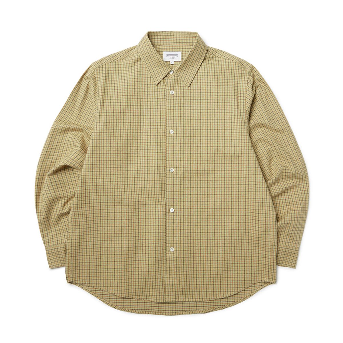 브롬톤 런던(BROMPTON LONDON) COTTON CHEQUERED SHIRT - BEIGE (P233MSH221)