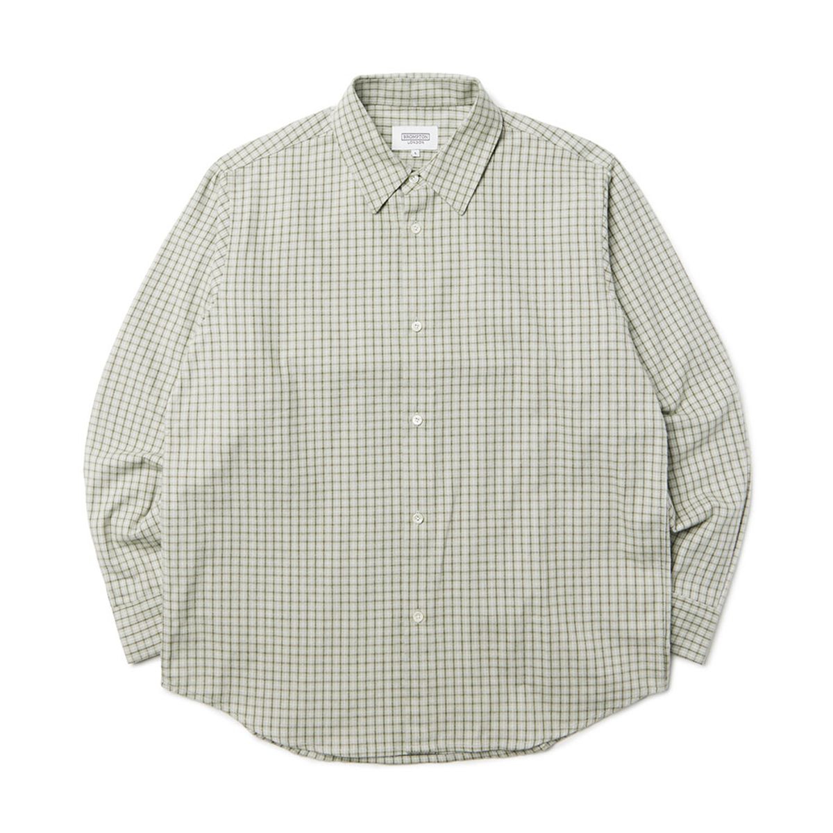 브롬톤 런던(BROMPTON LONDON) COTTON CHEQUERED SHIRT - MINT (P233MSH221)