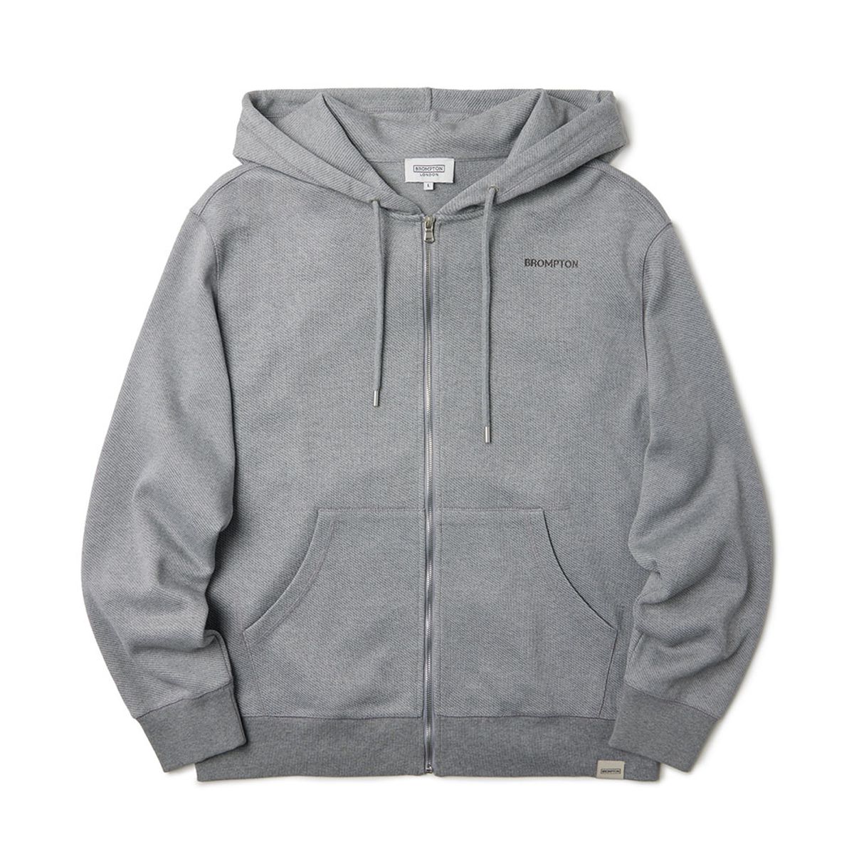 브롬톤 런던(BROMPTON LONDON) BASIC FULL ZIP HOODY - M/GREY (P233UFT237)