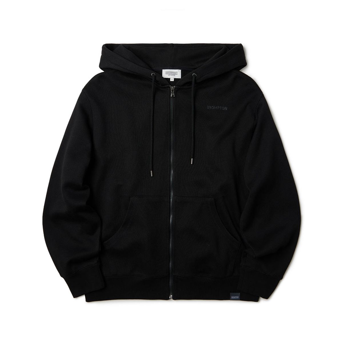 브롬톤 런던(BROMPTON LONDON) BASIC FULL ZIP HOODY - BLACK (P233UFT237)