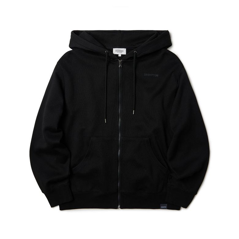 BASIC FULL ZIP HOODY - BLACK (P233UFT237)