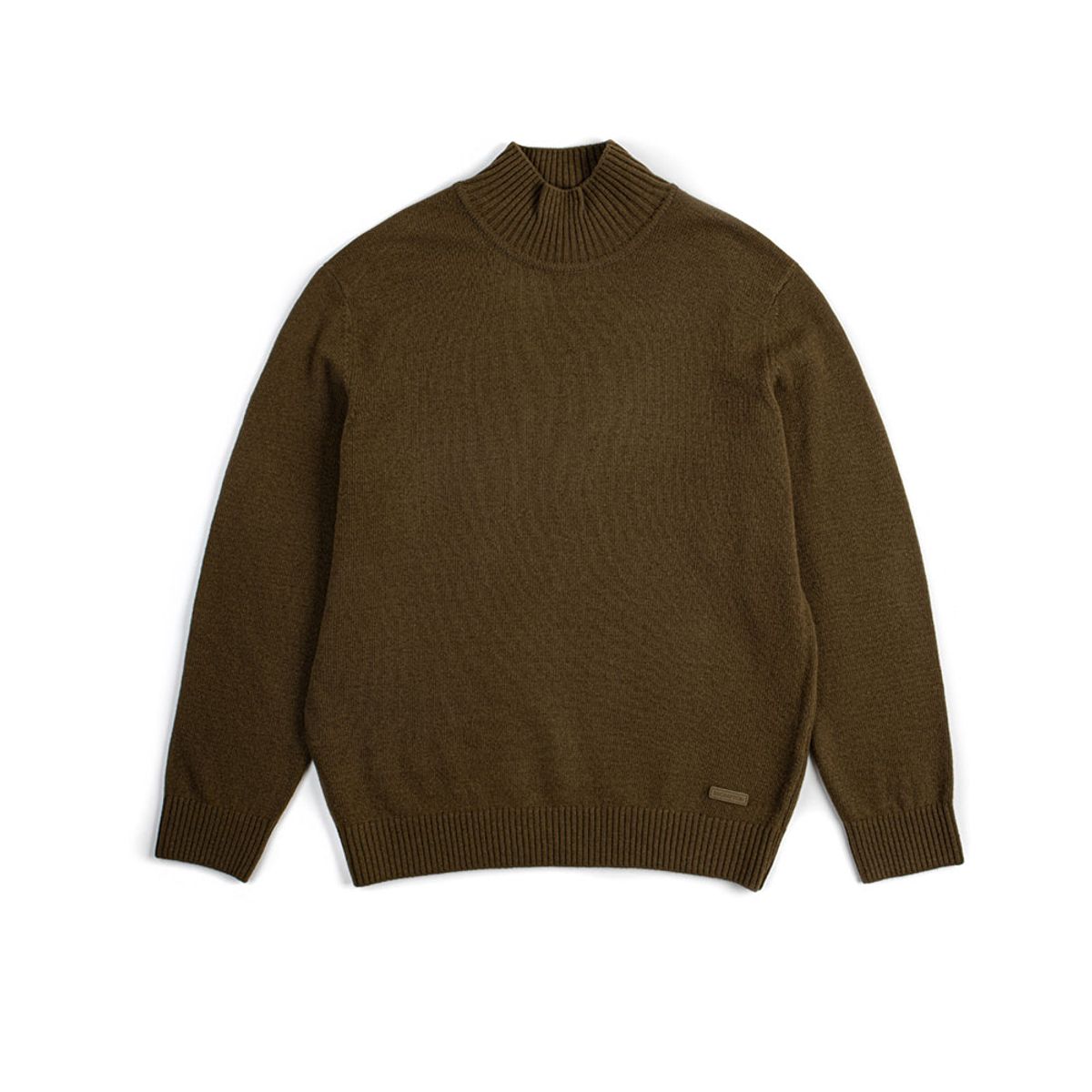 브롬톤 런던(BROMPTON LONDON) SOFT WOOL HALF NECK SWEATER - KHAKI (P234MKT221)