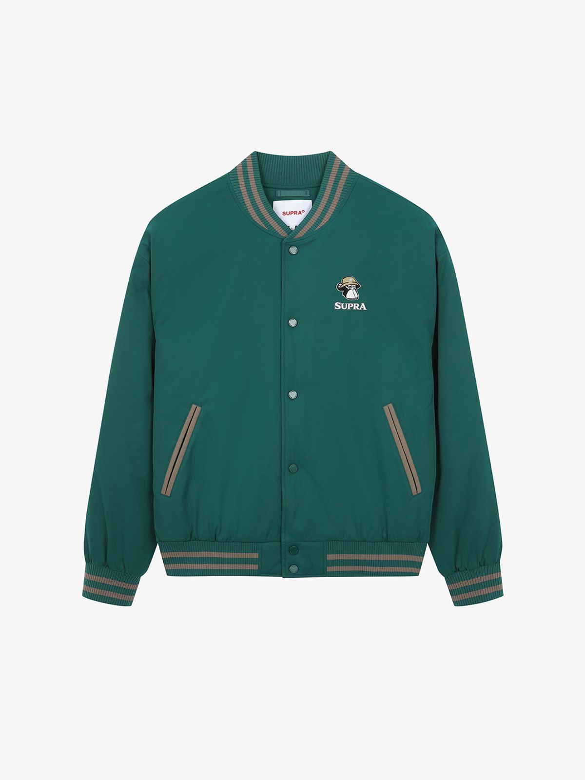 수프라(SUPRA) BAYC 우븐 오버핏 바시티 자켓(GREEN)