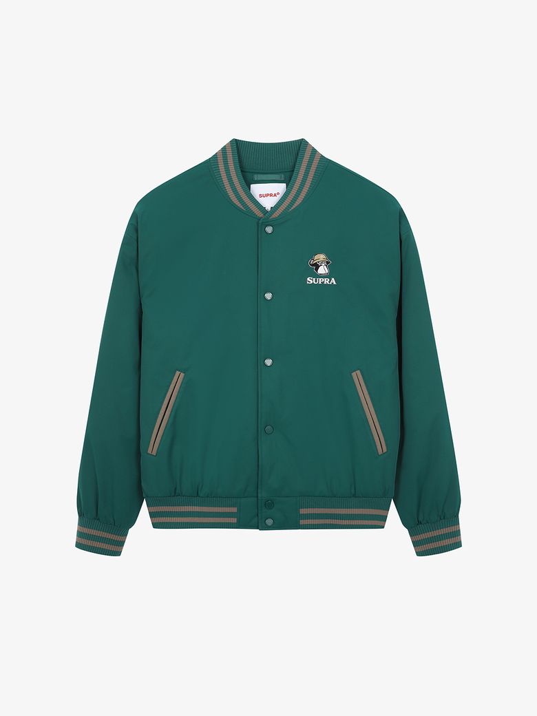BAYC 우븐 오버핏 바시티 자켓(GREEN)