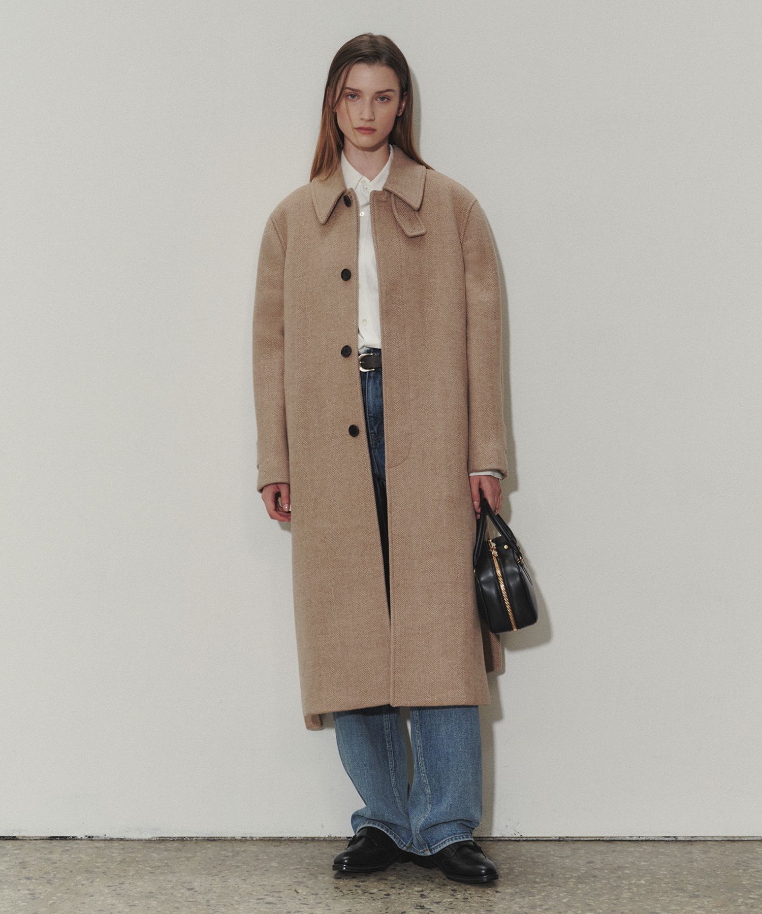 MUSINSA公式 | DUNST FOR WOMEN UNISEX BELTED WOOL MAC COAT