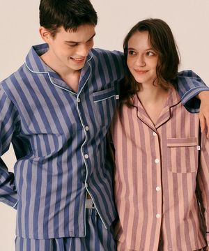 클라시컬 볼드 스트라이프 파자마 [커플] 2SET 2C