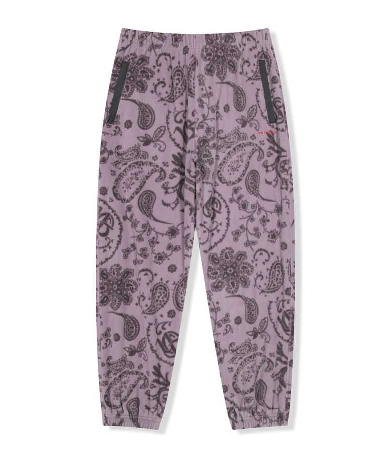 Paisley Polar Fleece Pants Lavender