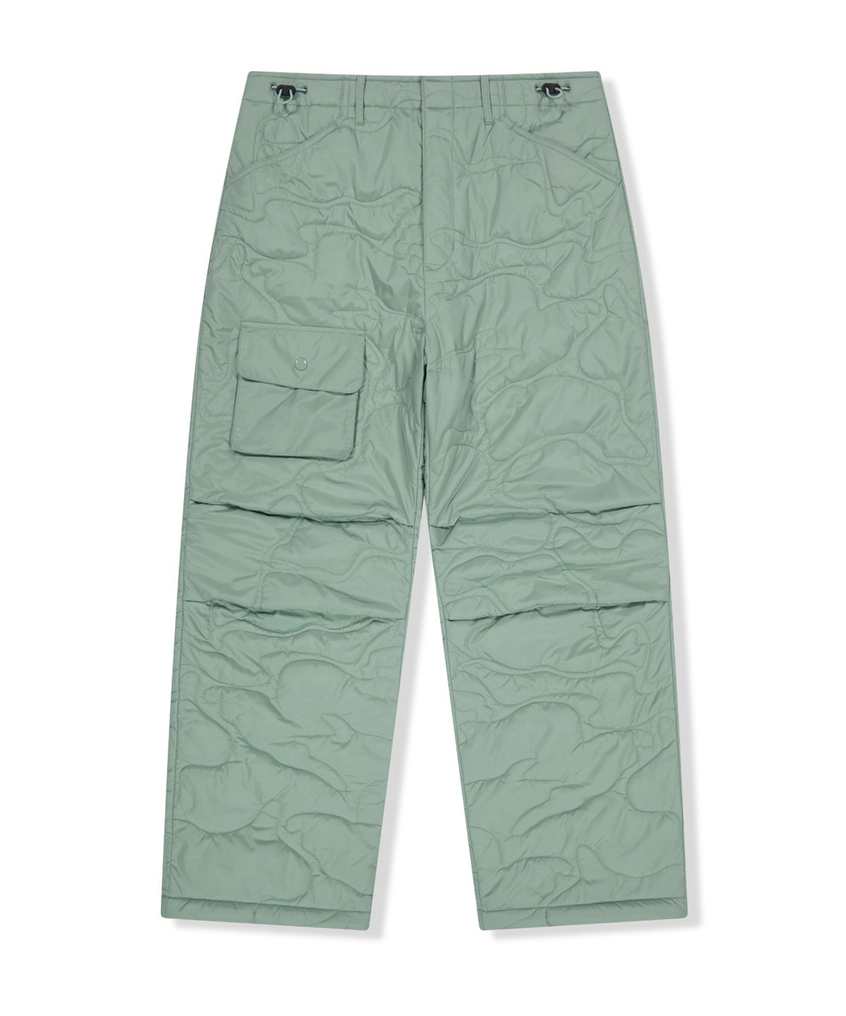 예스아이씨(YESEYESEE) Quilted Camo Liner Pants Dusty Blue