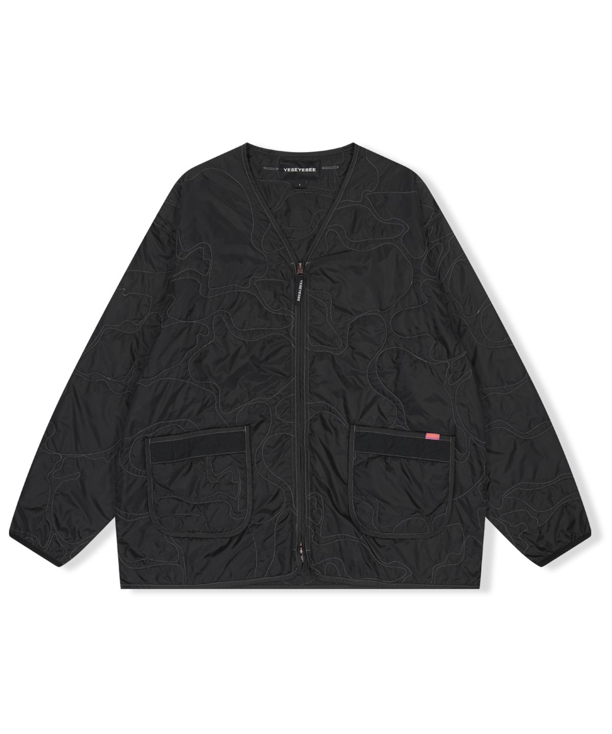 예스아이씨(YESEYESEE) Quilted Camo Liner Jacket Black