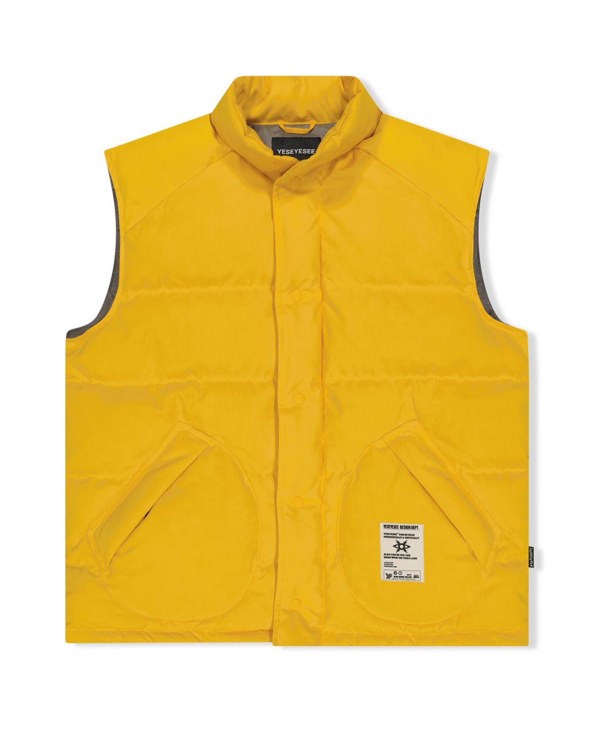 예스아이씨(YESEYESEE) Newsboy Down Vest Yellow