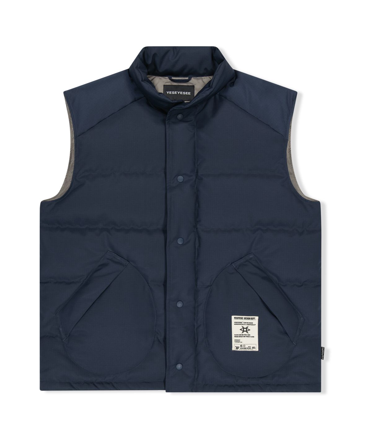 예스아이씨(YESEYESEE) Newsboy Down Vest Navy