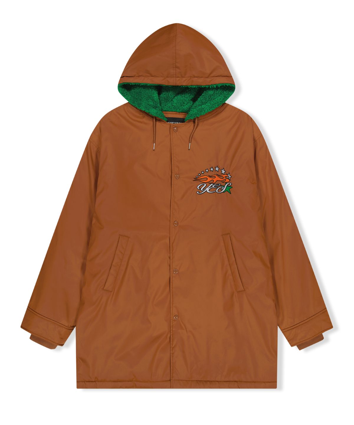 예스아이씨(YESEYESEE) Hairy Lining Long Parka Brown