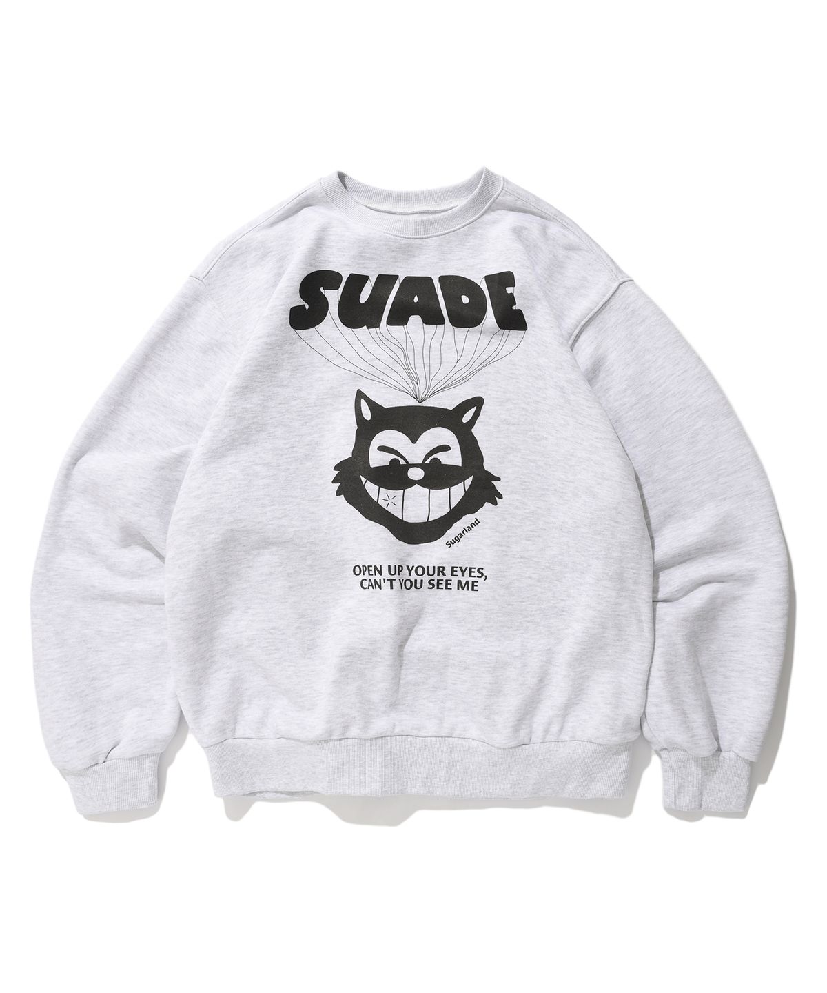 스웨이드(SUADE) BALLOON CAT CREWNECK [MELANGE GRAY]