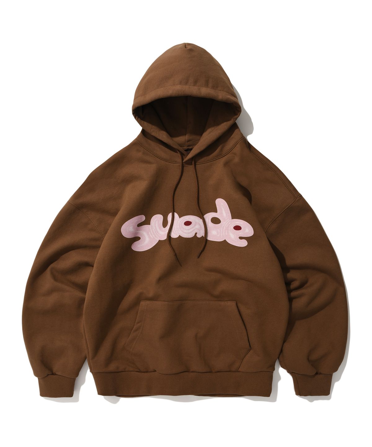 스웨이드(SUADE) BALLOON SUADE LOGO HOODIE [BROWN]