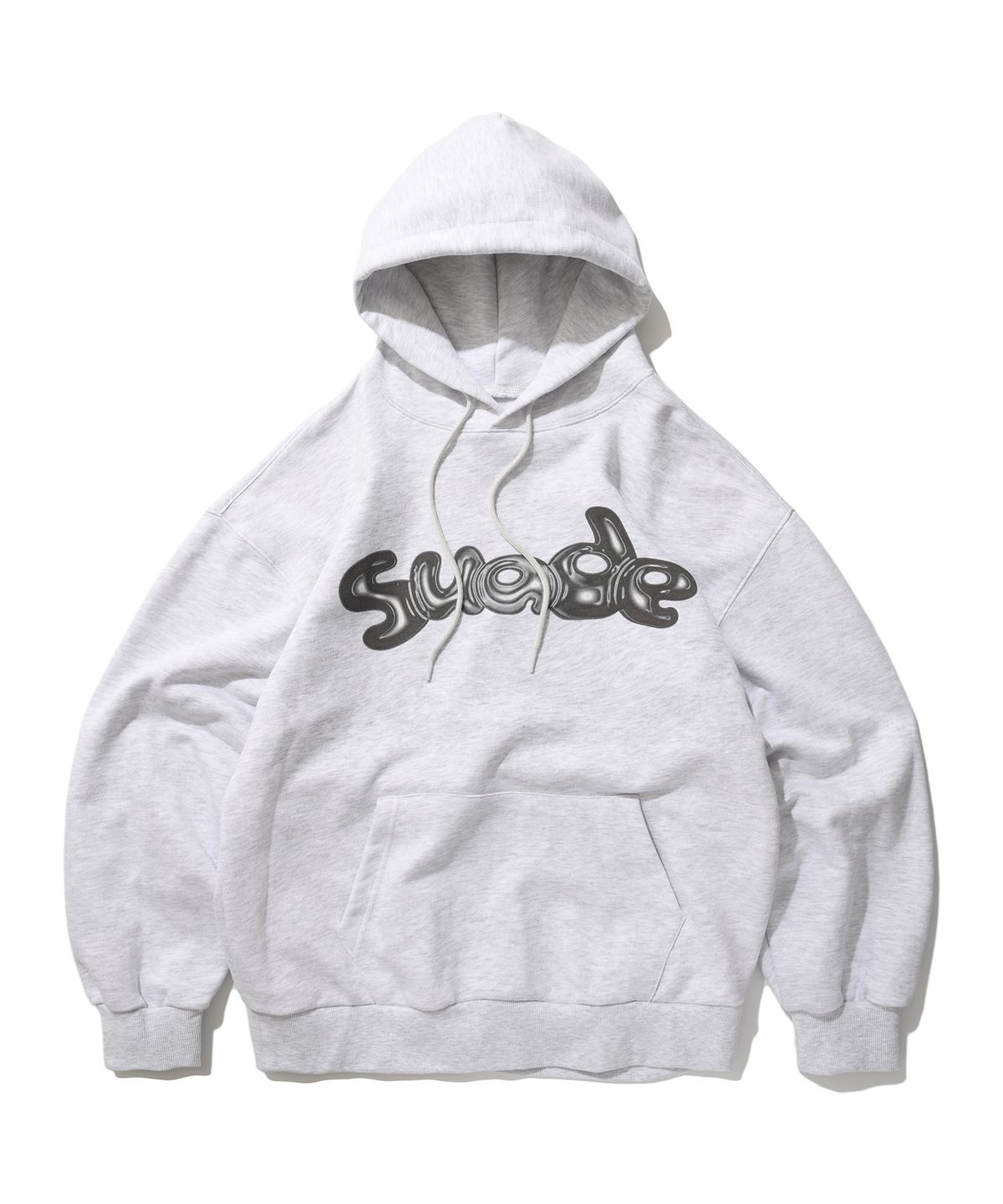 스웨이드(SUADE) BALLOON SUADE LOGO HOODIE [MELANGE GRAY]