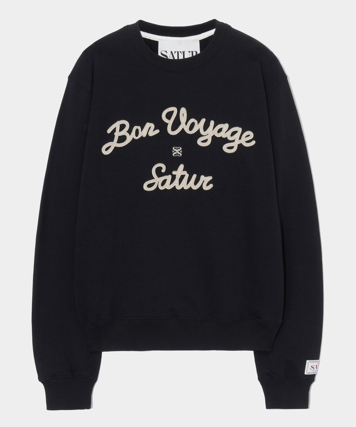 MUSINSA公式 | SATUR Setter Logo Voyage Sweatshirt Classic Black