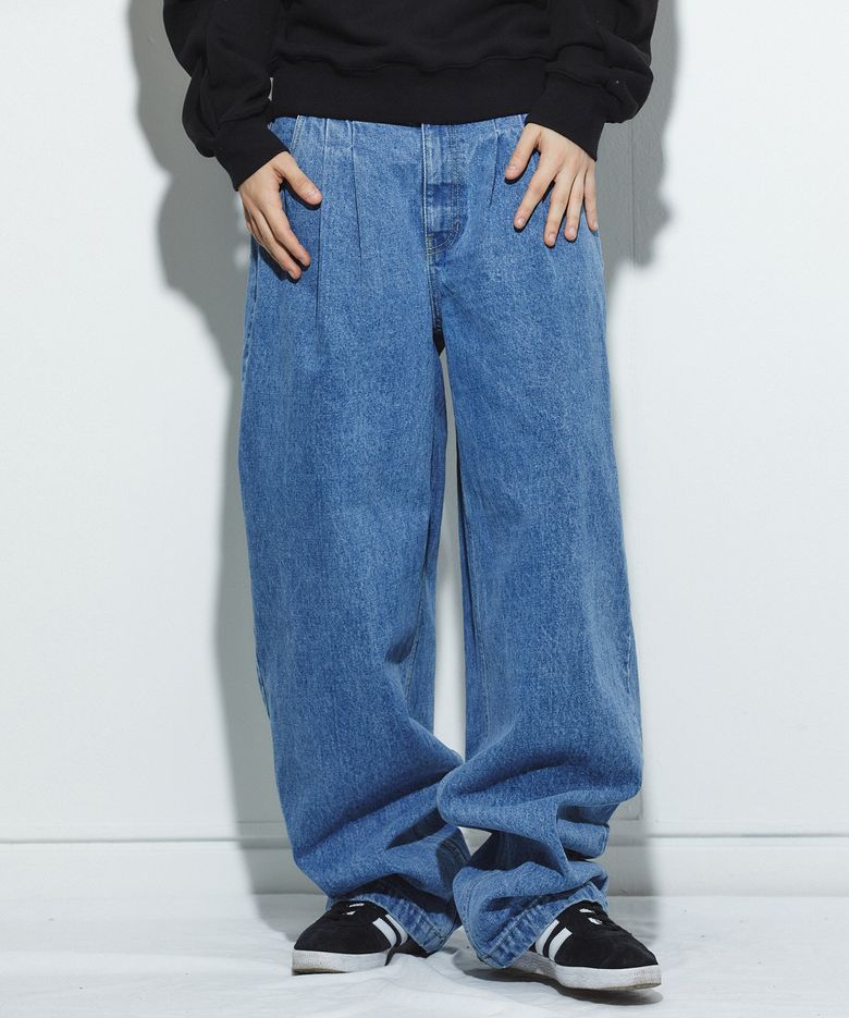 BASALT 2TUCK DENIM PANTS B01