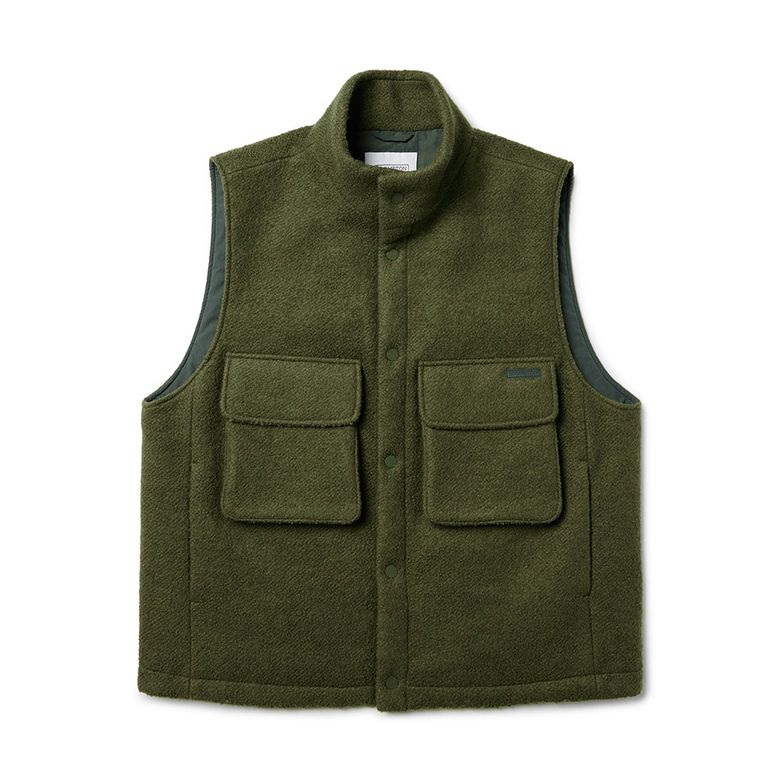 HIGH NECK VEST - KHAKI (P233MPV220)