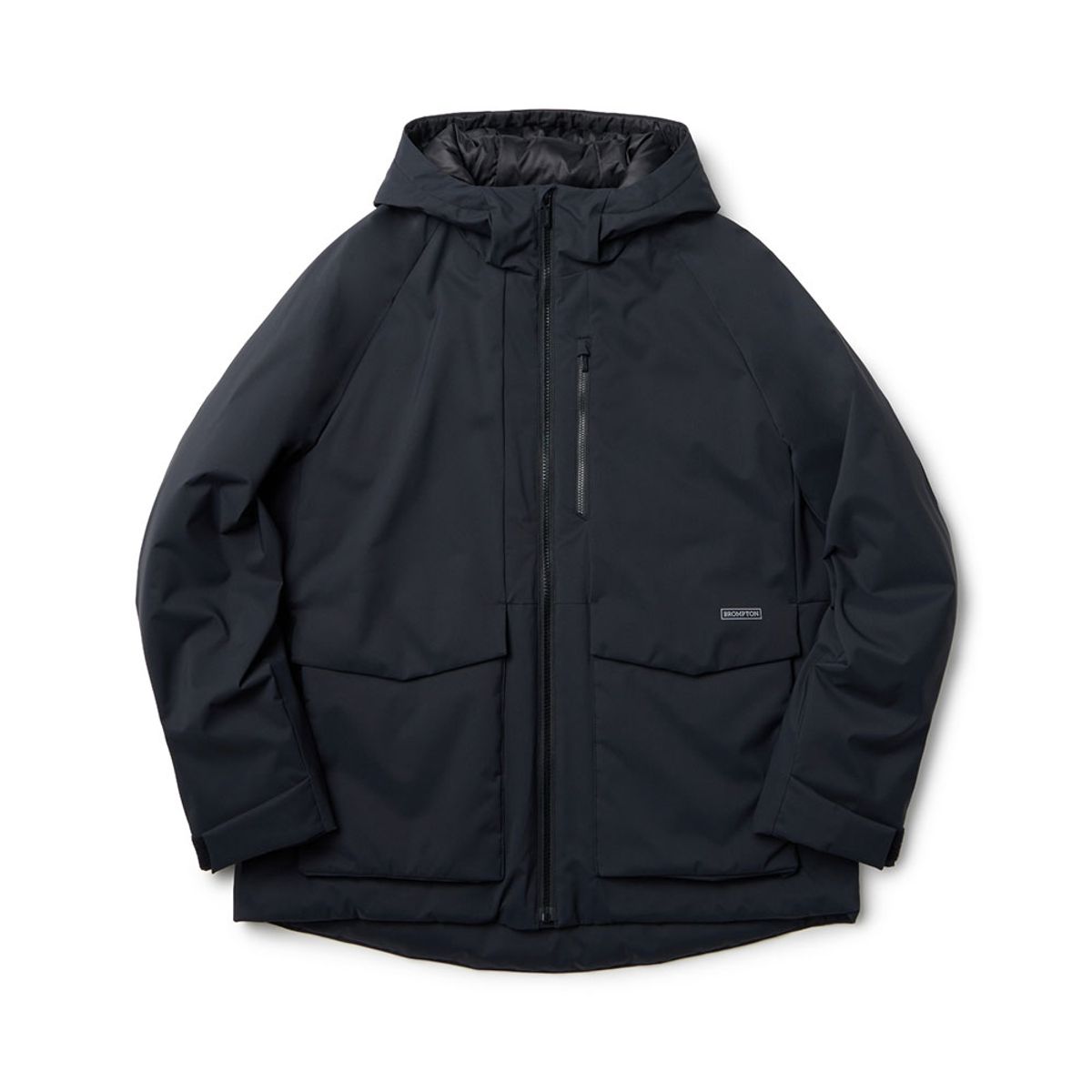 브롬톤 런던(BROMPTON LONDON) MID WEIGHT HOODED JUMPER (ECOLOFT) - BLACK (P234MPD114)
