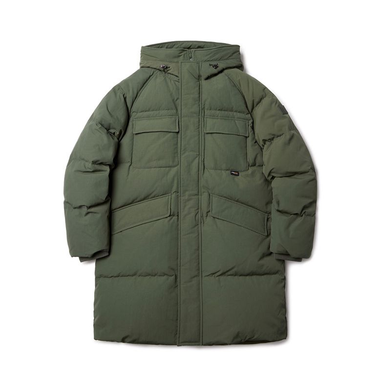 RAGLAN HOOD GOOSE LONG DOWN - KHAKI (P234UDW230)