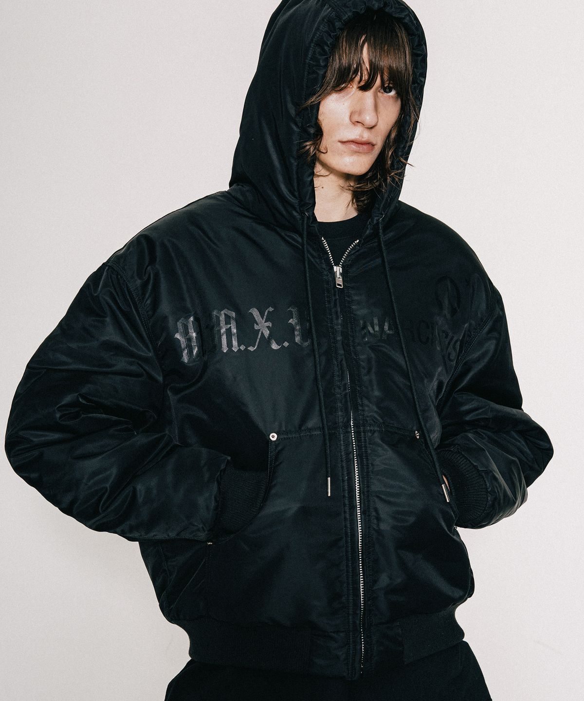 바스틱(VASTIC) 나일론 후디 패딩 자켓_블랙