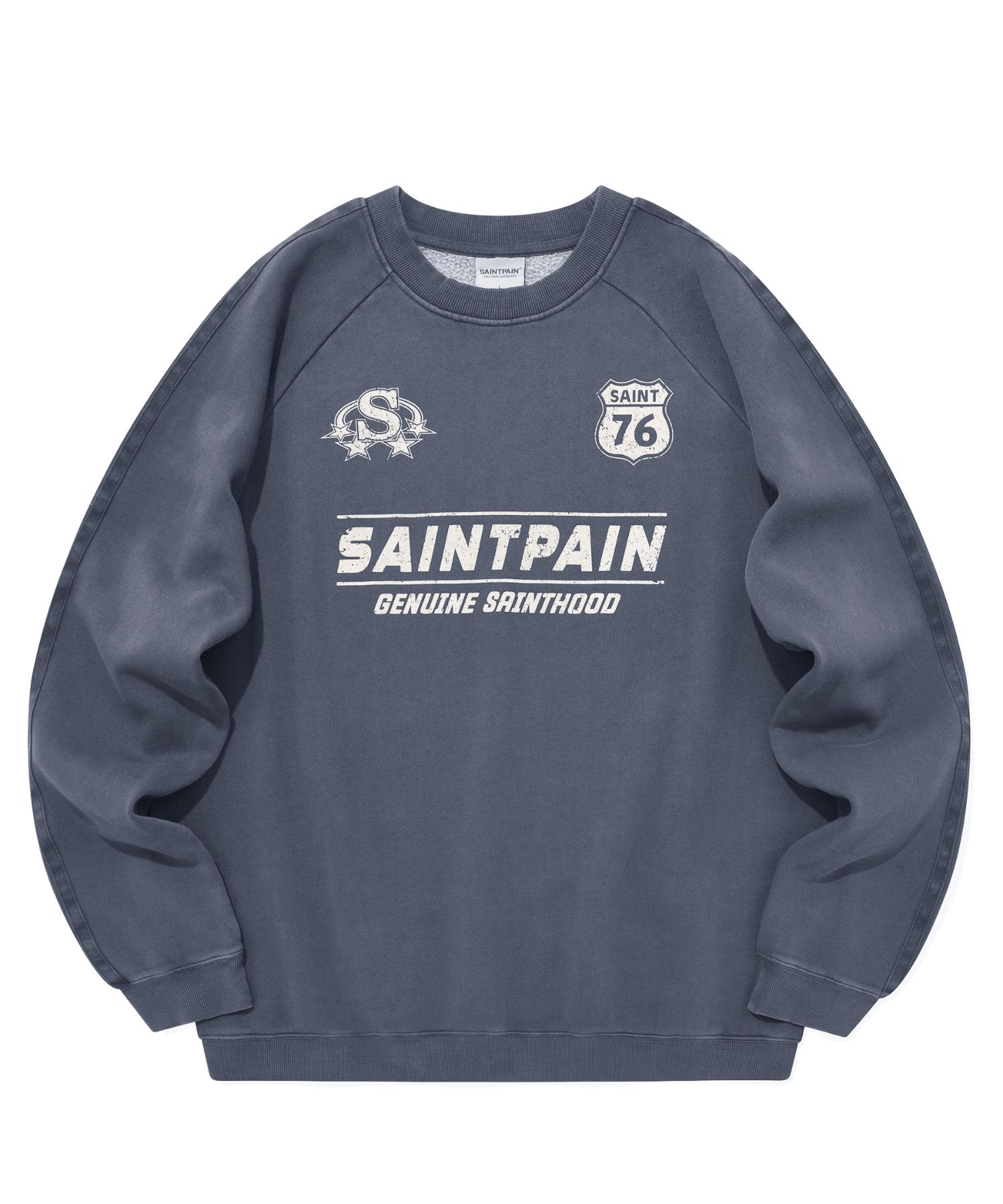★人気★【SAINTPAIN】★SP GARMENT DYING LEAGUE CREWNEC.K★ Saintpain