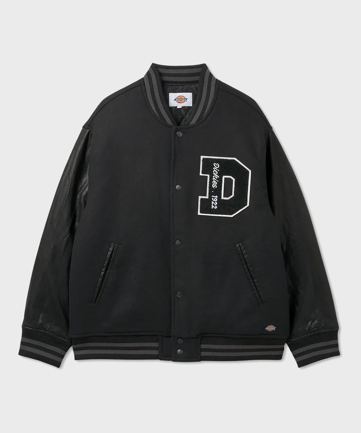 디키즈(DICKIES) 패디드 릴렉스드 베이스볼 재킷 Black