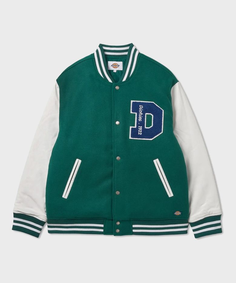패디드 릴렉스드 베이스볼 재킷 Aventurine