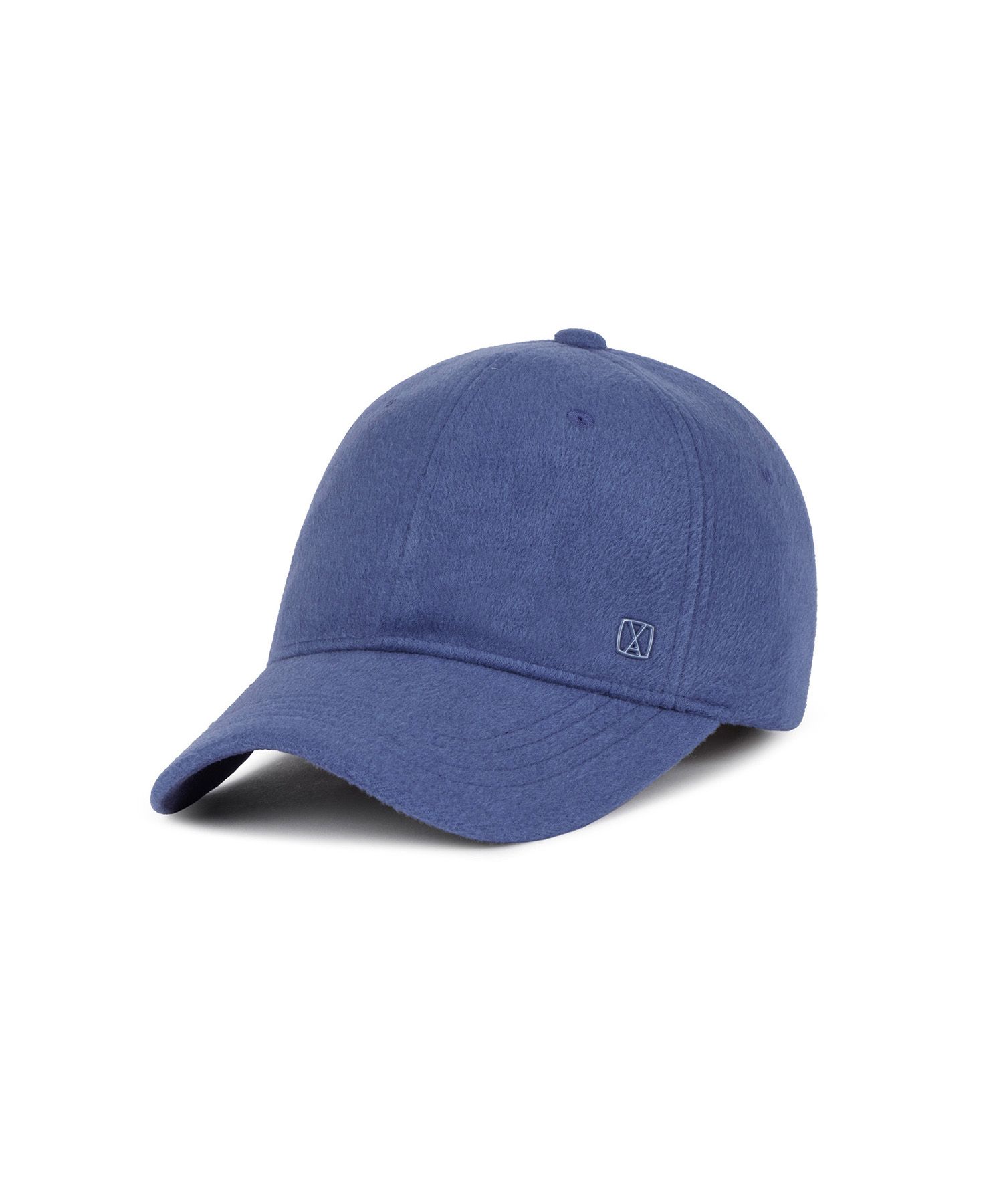 ★VARZAR★ VA Square Applique Wool Baseball Cap Navy MUSINSA | VARZAR VA Square Wool Ball Cap Navy