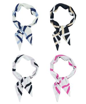 라인 크로스 트윌리 스카프(4 컬러)