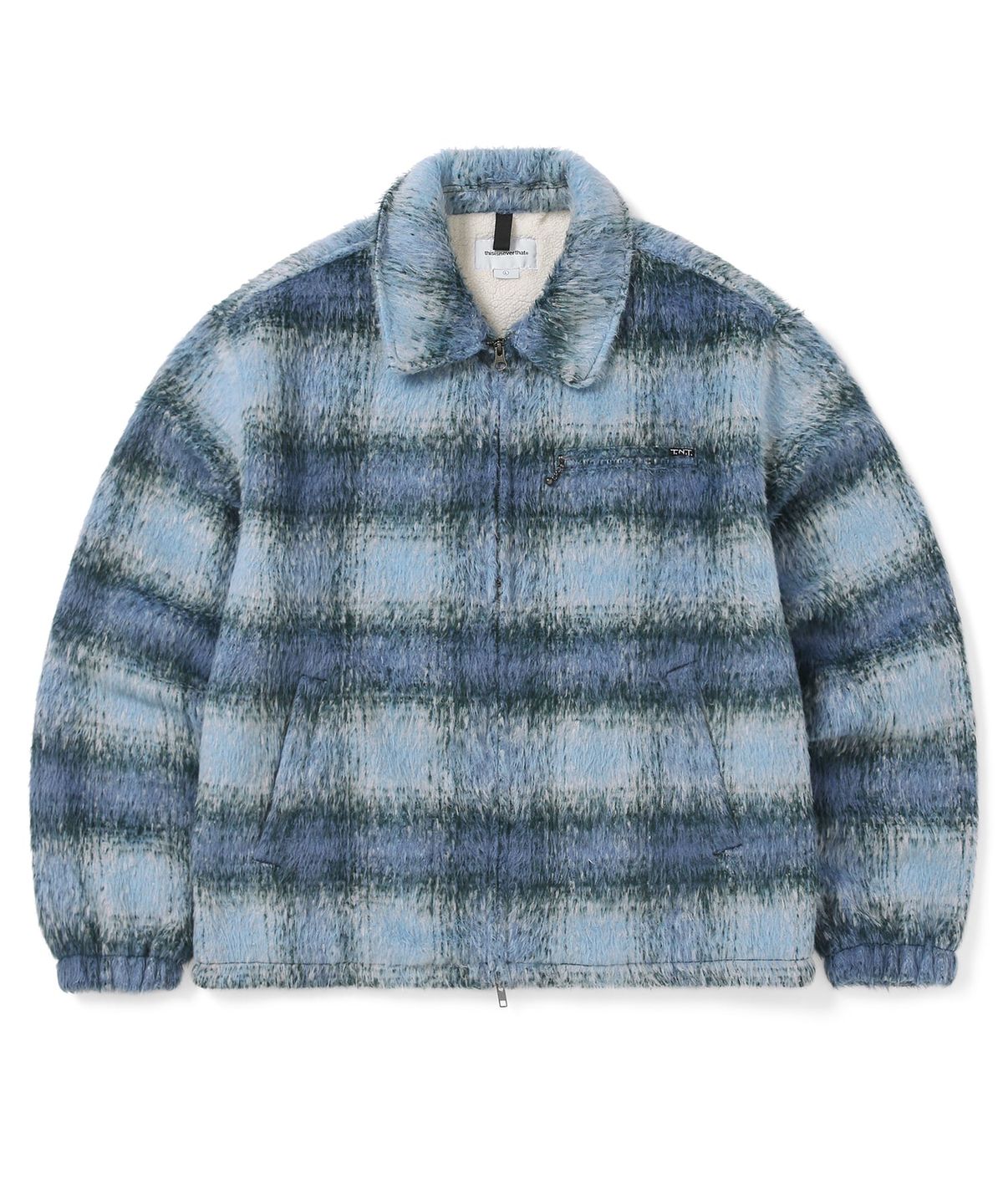 디스이즈네버댓(THISISNEVERTHAT) Brushed Check Jacket Blue