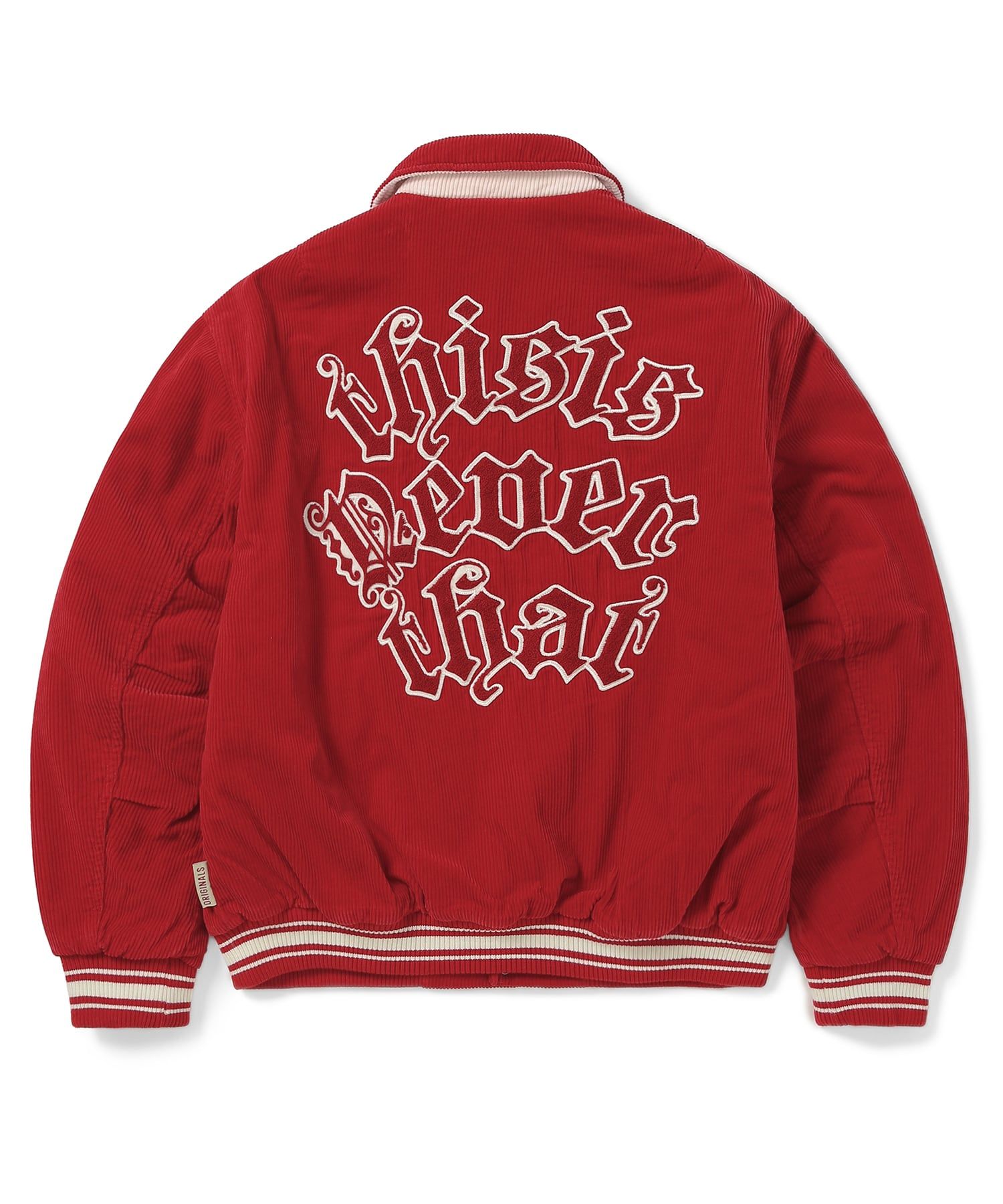 MUSINSA | thisisneverthat Fortuna Corduroy Varsity Jacket Red