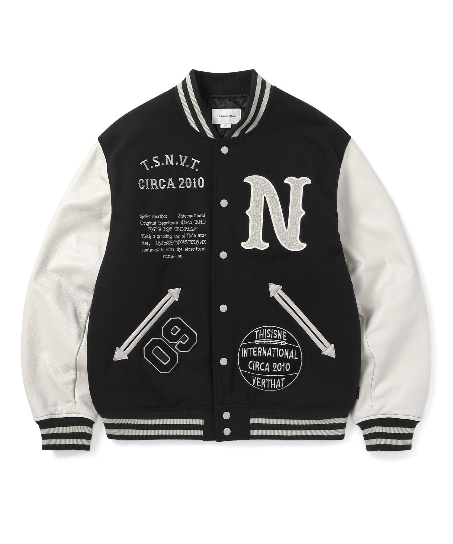 MUSINSA | thisisneverthat® Originals Varsity Jacket Navy 
