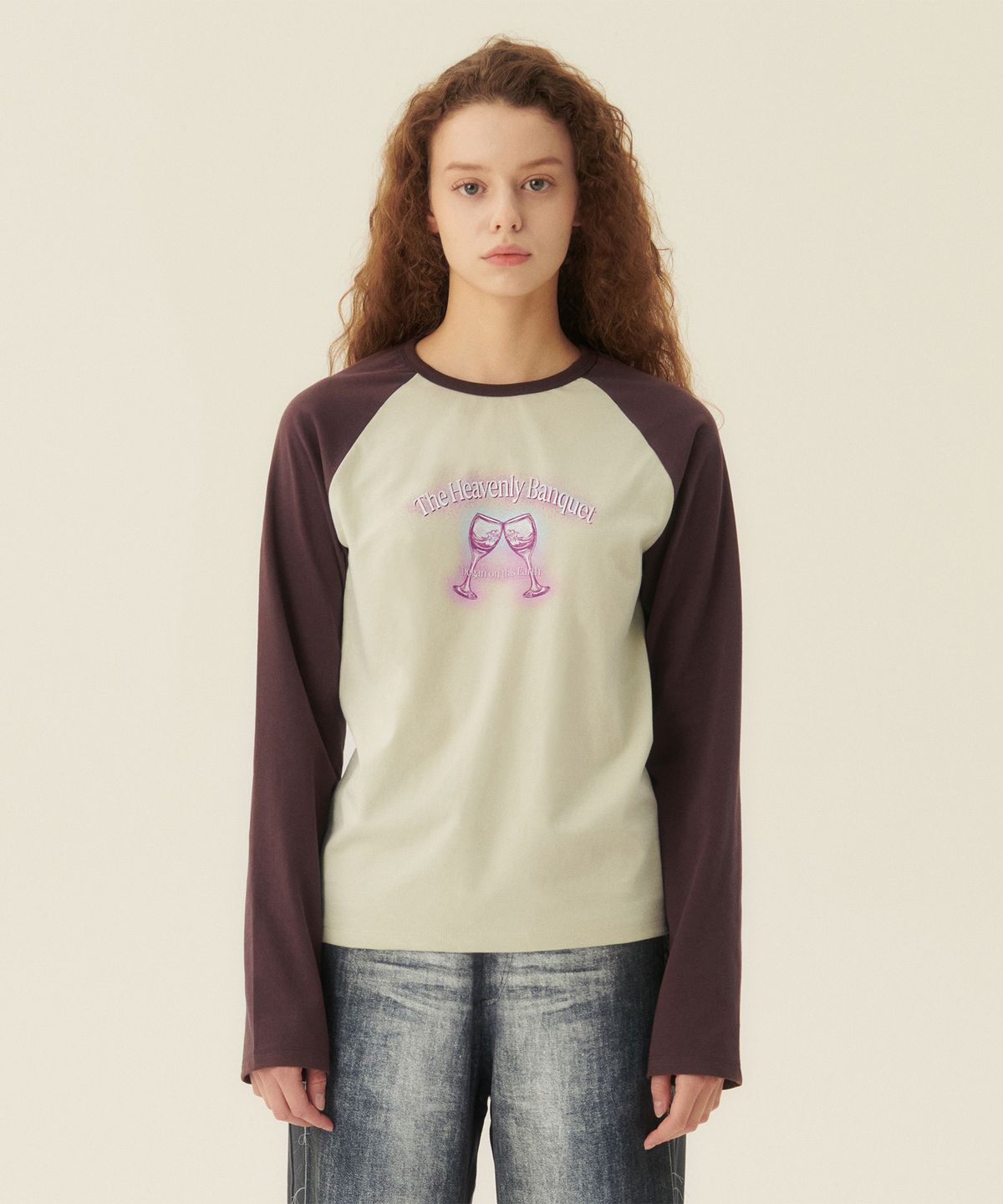 고코리(GOCORI) WATER BECAME WINE RAGLAN T-SHIRTS - MINT 래글런티셔츠 쭉티
