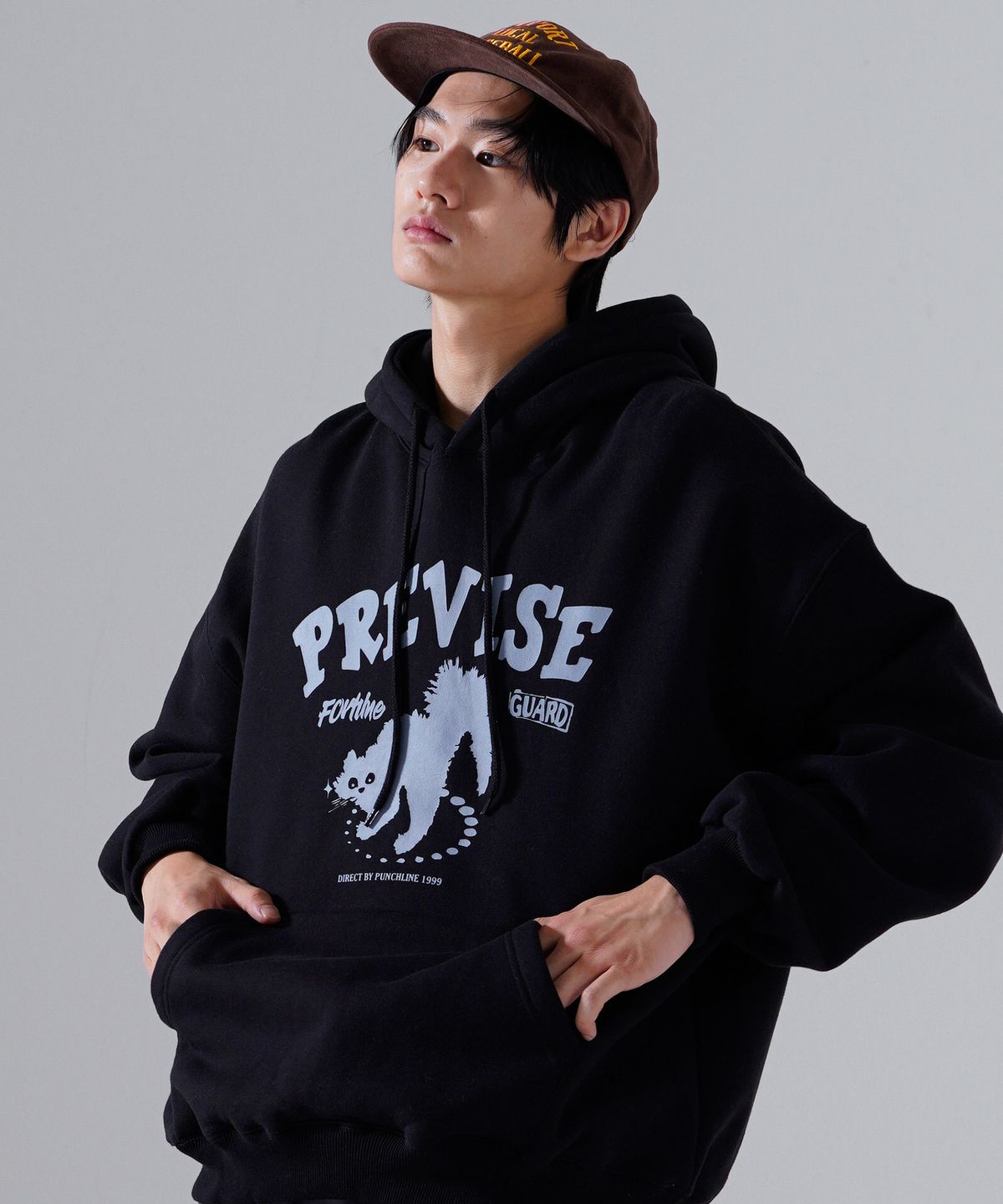 펀치라인(PUNCHLINE) 프레바이즈 후드 5종 블랙 ISHD6223