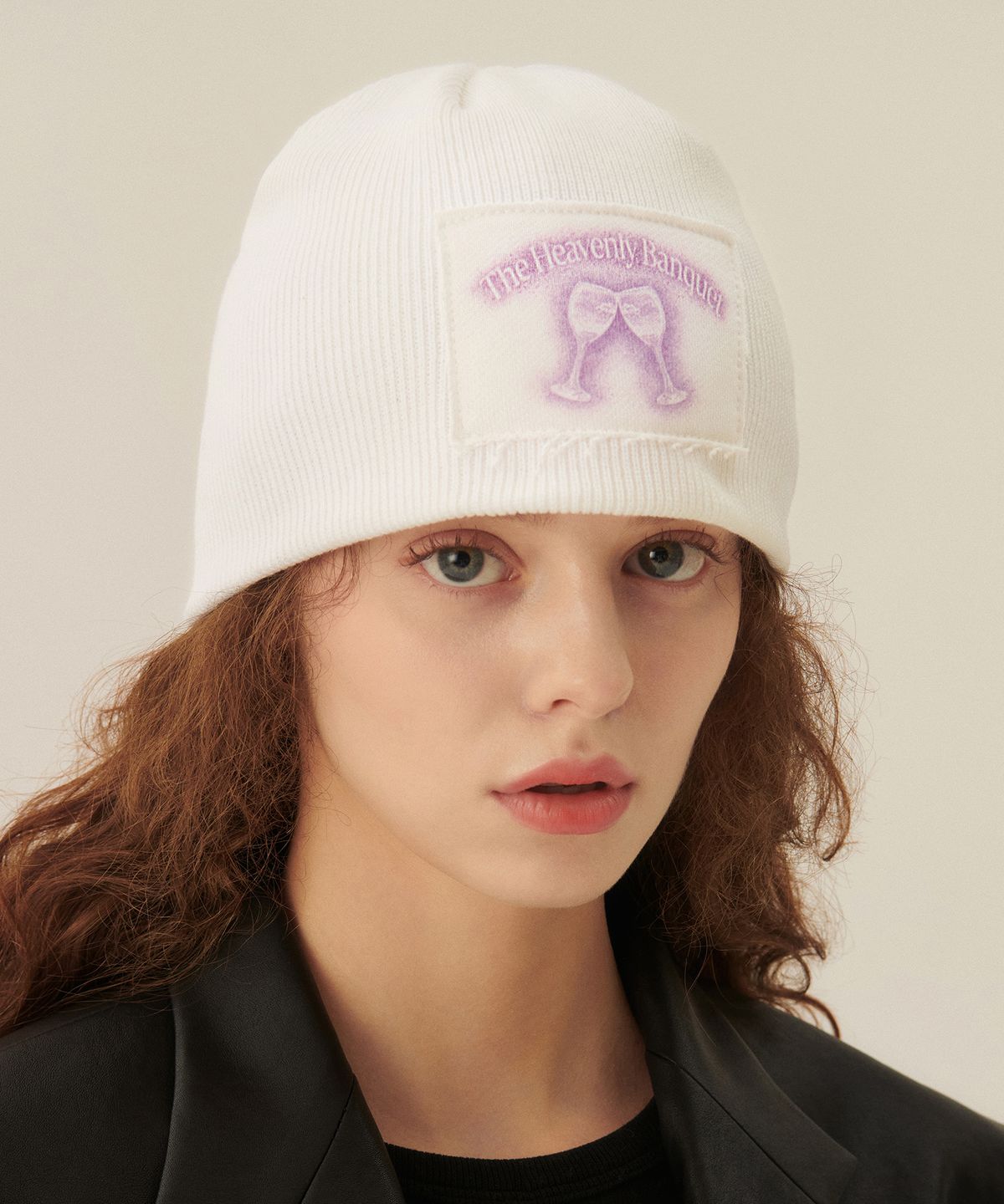 고코리(GOCORI) WATER BECAME WINE BEANIE - WHITE 숏비니