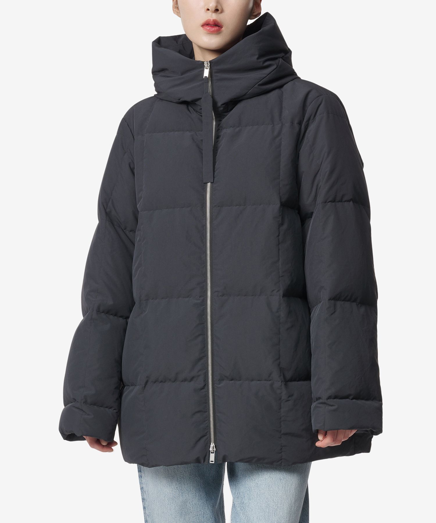MUSINSA公式 | JIL SANDER Medium Two Way Zip Up Hooded Padded