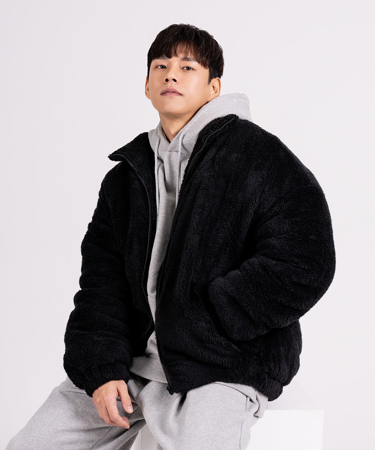 피지컬가먼츠(PHYSICAL GARMENTS) P9023 PCGS 후리스 집업 [블랙]