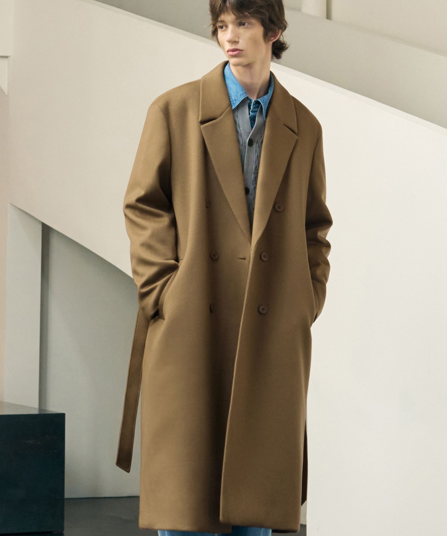MUSINSA | DRAW FIT Premier Pure Cashmere Robe Double Coat