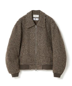 알파카 울(WOOL) 2-WAY 바시티 자켓_브라운