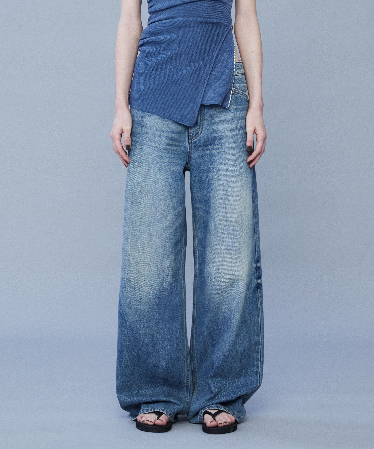 [SATUR] Layne Midrise Straight デニムパンツ ☆送料込☆ ☆2023SS新作☆SATUR☆Layne Midrise Straight Denim Pants
