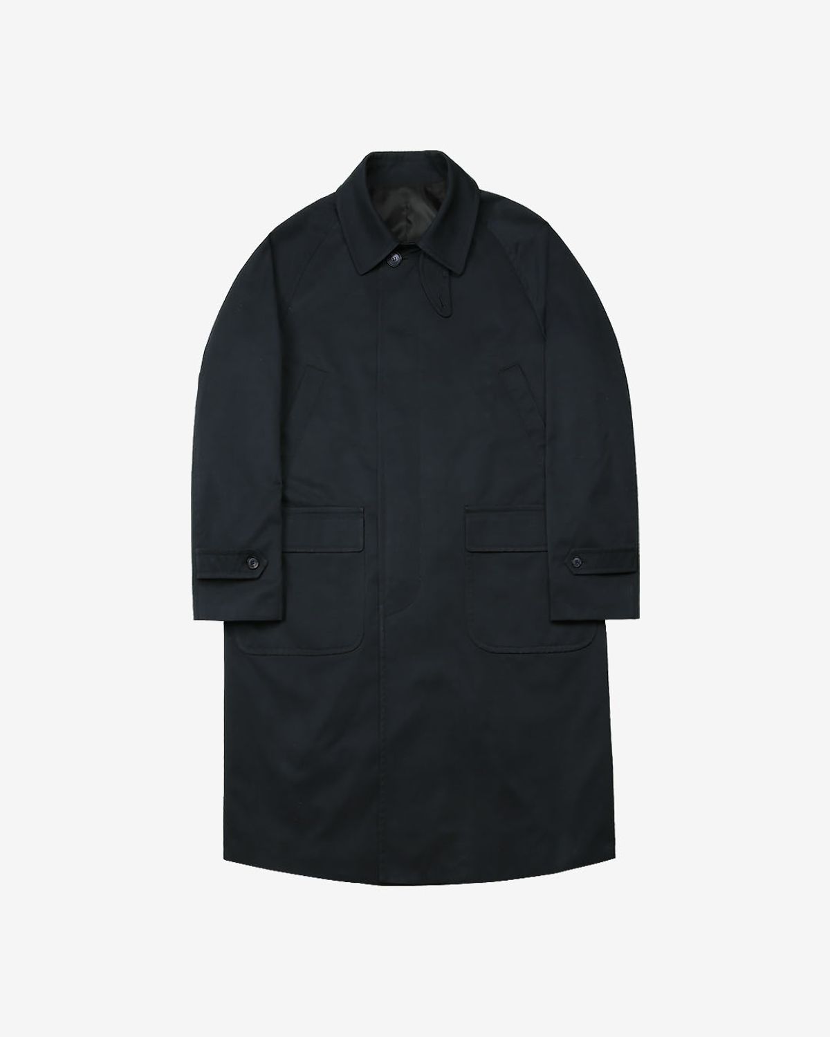 솔티(SORTIE) Bonheur Cotton Balmacaan Coat (Navy)
