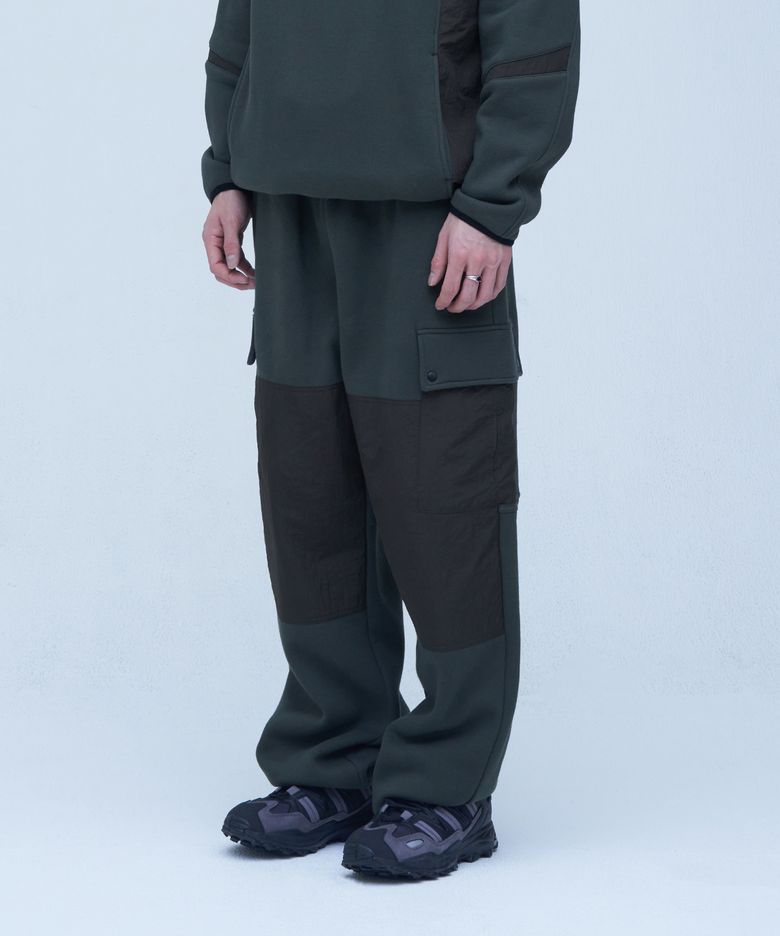 패널 스웨트 카고팬츠_KHAKI