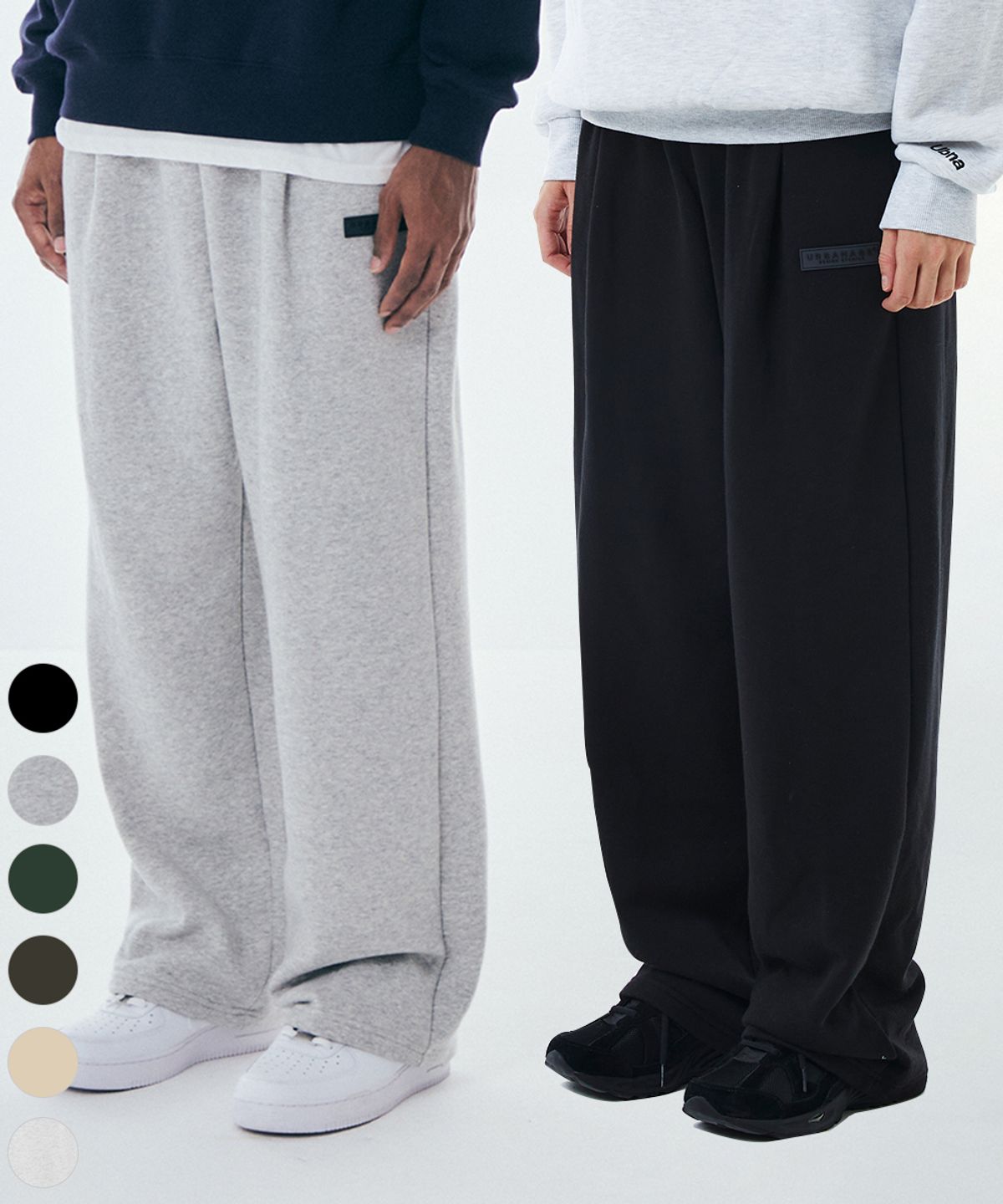 어반에이지(URBANAGE) [2PACK] 데일리 스탠다드 와이드 팬츠 (6 Color)