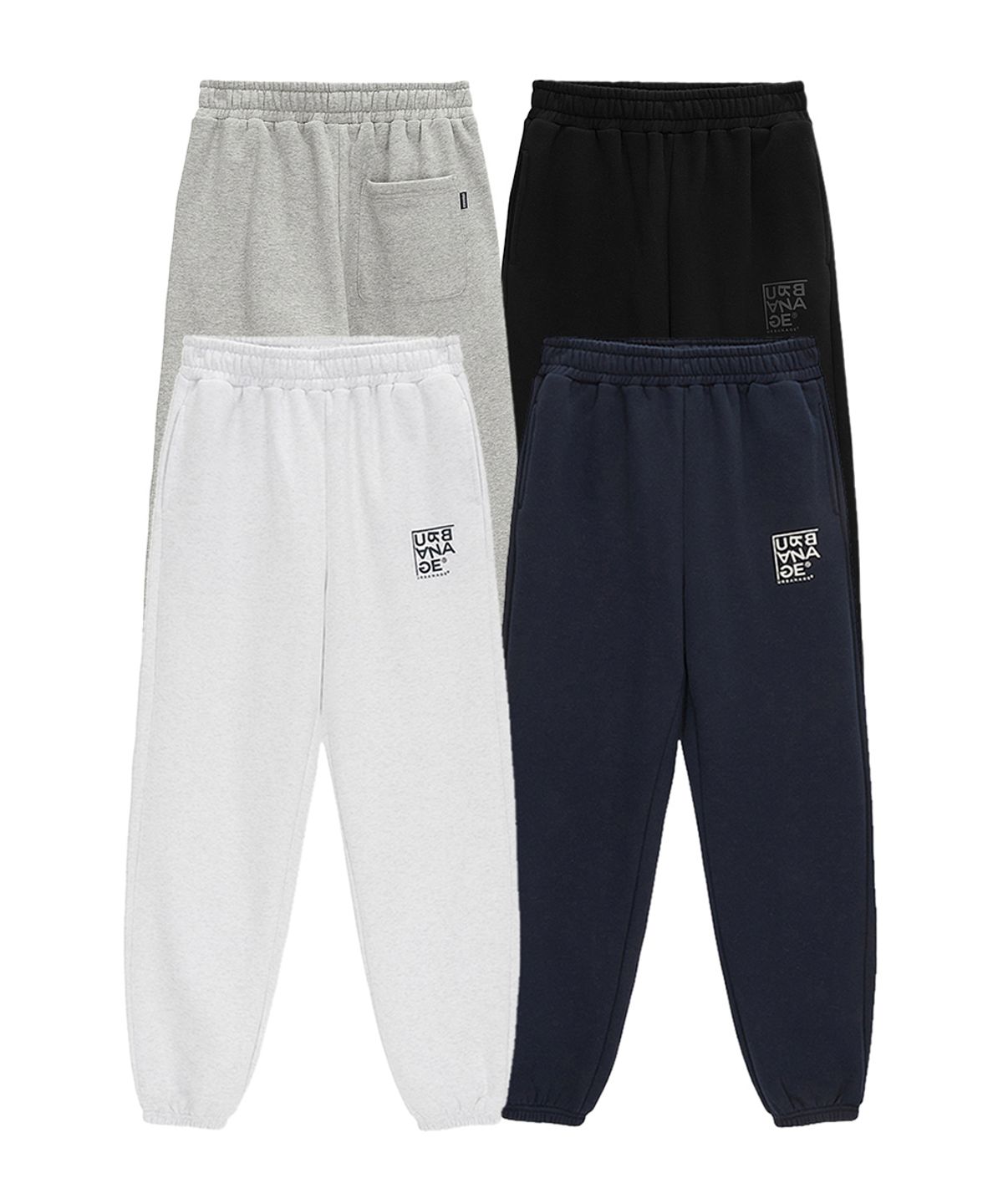 어반에이지(URBANAGE) [2PACK] 로고 포인트 조거 팬츠 (4 Color)