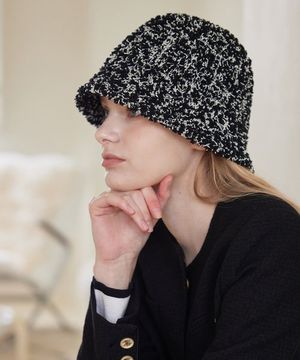 팝콘 니트 버킷햇 (쿠키앤크림)