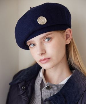 인장 펜던트 베레모 (네이비)