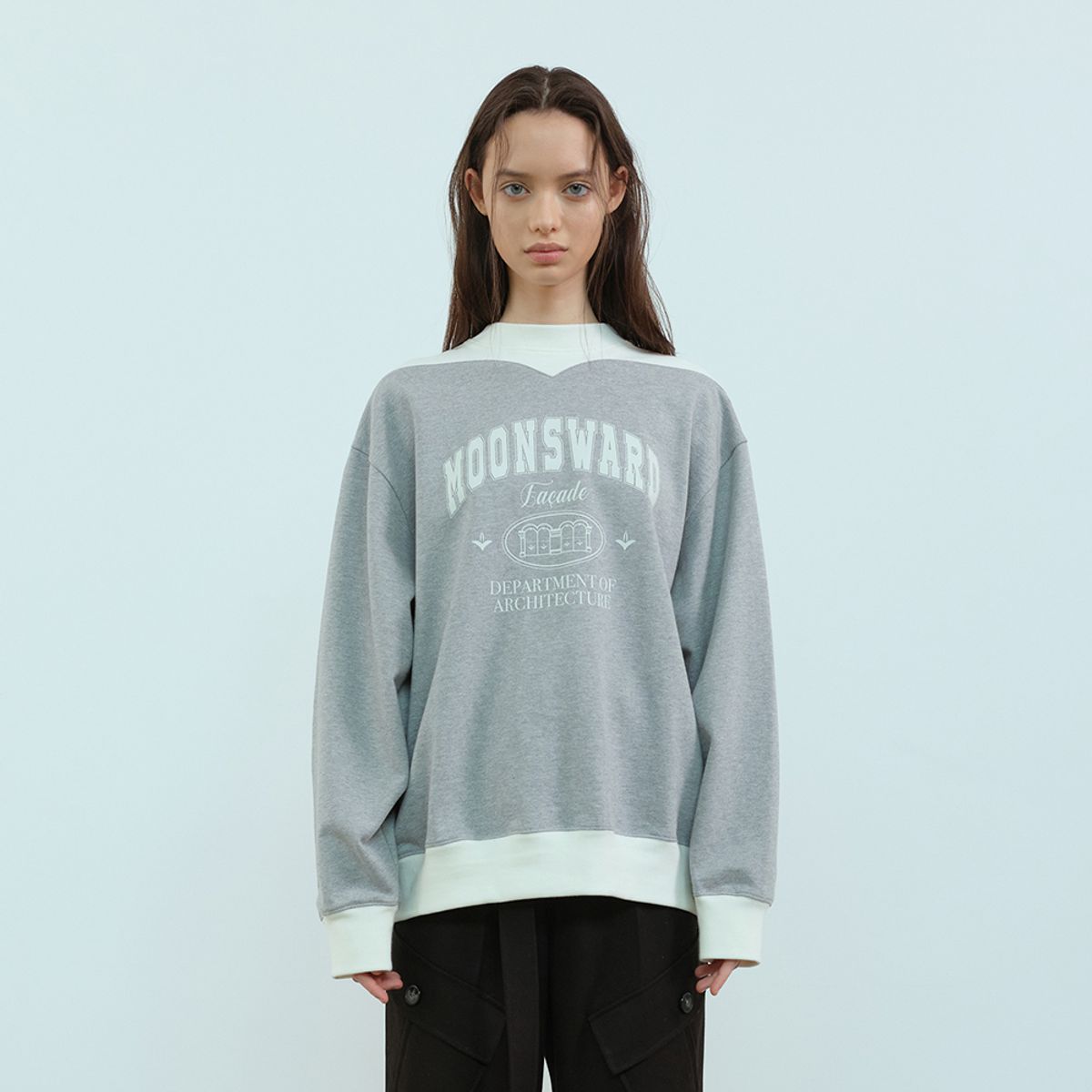문스워드(MOONSWARD) GREY HERITAGE SWEATSHIRT