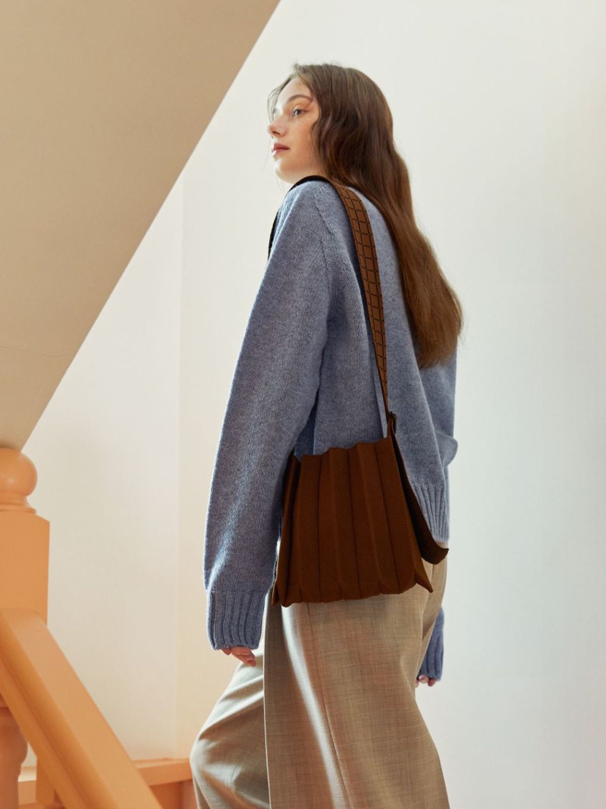 조셉앤스테이시(JOSEPH&STACEY) Lucky Pleats Knit Wing Grid (ALL)